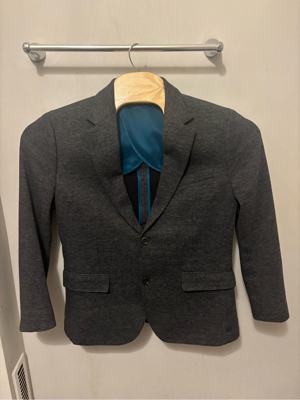 Bonobos Blazer Mens 42R Gray Lanificio Fortex Cotton Sport Coat Slim Fit Jacket